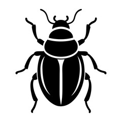 Black silhouette bug insect vector icon design