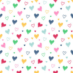 seamless background with hearts