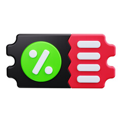 coupon 3d render icons