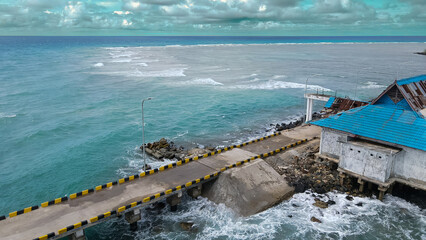 Bridge to an Old Seaside Building