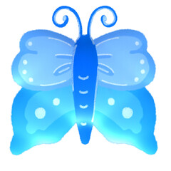 Butterfly painting isolated on white background, illustration, beautiful butterfly decoration vector