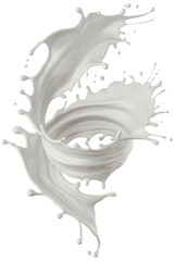 Milk splash, yogurt or milk cream.