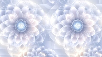 Delicate fractal flower pattern in soft hues