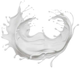 Milk splash, yogurt or milk cream.