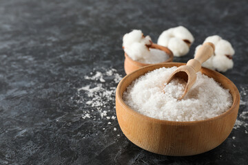 Sea salt, concept of relax, spa and self care
