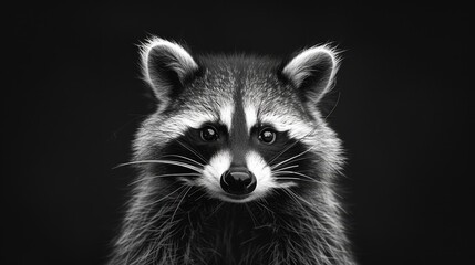 Fototapeta premium A Portrait of a Curious Raccoon