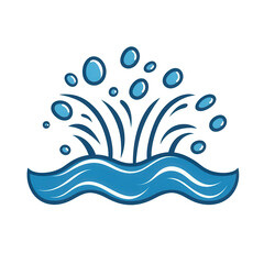 Obraz premium Water splash action transparent background illustration clean environment side view nature concept