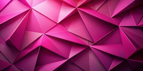 Fototapeta premium Abstract Pink Geometric Facet Background Texture with Dimensional Triangles