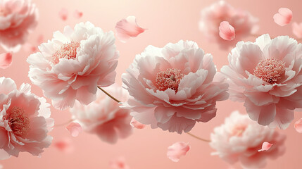 Spring&rsquo;s Elegance: Floating Peonies in Bloom