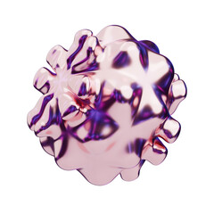 3D Chromatic Abstract Iridescent Star Cluster