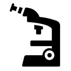 Microscope glyph icon for laboratory experiment