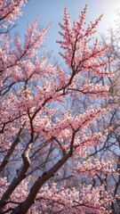 Obraz premium colorful tree branches adorned with fresh spring blossoms, tree, branches