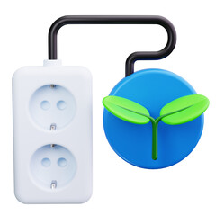 socket 3d render icons