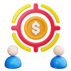 audience 3d render icons