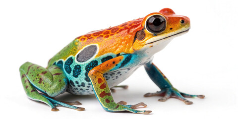 Colorful Dart Frog in Full Isolation