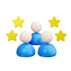 best employee 3d render icons