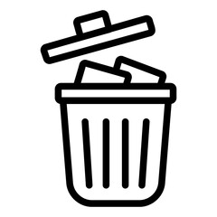 paper bin Line Icon