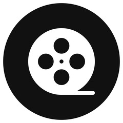 Editable film reel, movie roll vector icon. Movie, cinema, entertainment. Part of a big icon set family. Perfect for web and app interfaces, presentations, infographics, etc