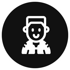 Editable person with army buzz flattop haircut avatar vector icon. User, profile, identity, persona. Part of a big icon set family. Perfect for web and app interfaces, presentations, infographics, etc