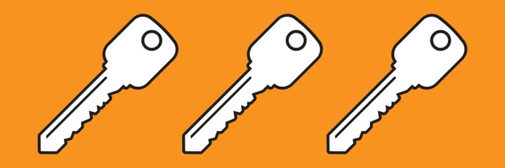 key icon set. key lock icon , access account login password icons - house key icon security symbol. vector interface app icons. Vector illustration 