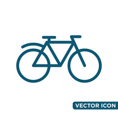 Fototapeta premium Minimalist Bicycle Icon Design Template 