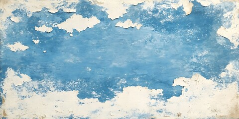 Abstract blue and white grunge textured background.