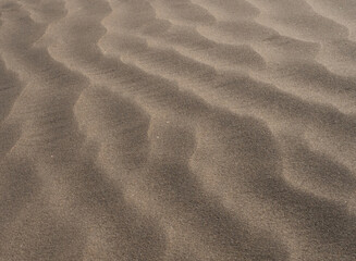 Ripples in a Sand Dune with Dark Colored Sand