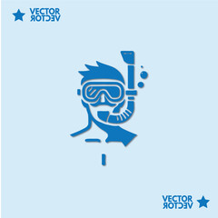 Fototapeta premium underwater diving activities during the holidays