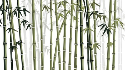 Natural Bamboo Forest Vector for Outdoor Themes, High Resolution, Basic Version