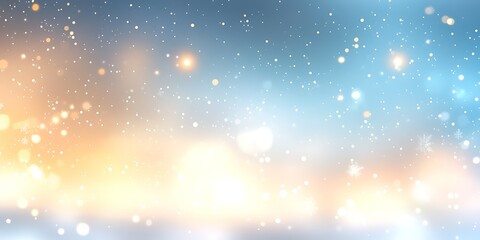 Obraz premium Abstract winter background with bokeh lights and sparkles.