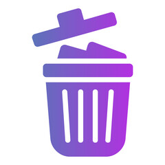 paper bin Gradient icon