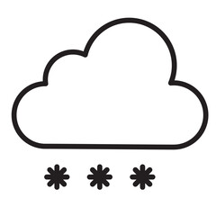 winter cloud weather icon