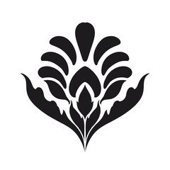 simple logo shape with an ornamental design theme