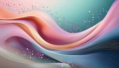 Abstract pastel wave design. Soft colors and flowing lines create a calming, dreamy aesthetic.