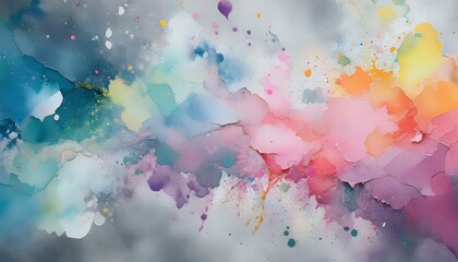 Fototapeta premium Abstract pastel painting with textured clouds.
