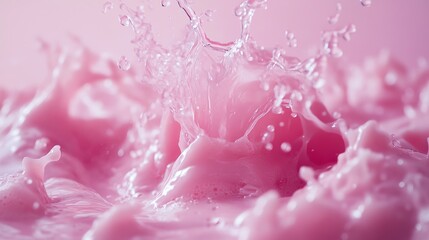 Pink Liquid Splash: Abstract Drink Photography