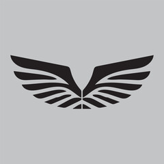 wings vector, art, silhouette black and white design template logo Wings black icons vectorlogo. Modern minimalistic design. Falcon Eagle Bird Logo Template vector icon