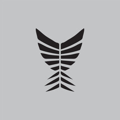 Fototapeta premium wings vector, art, silhouette black and white design template logo Wings black icons vectorlogo. Modern minimalistic design. Falcon Eagle Bird Logo Template vector icon