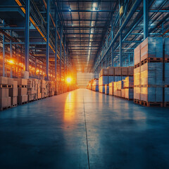 Fototapeta premium Architecture factory at night