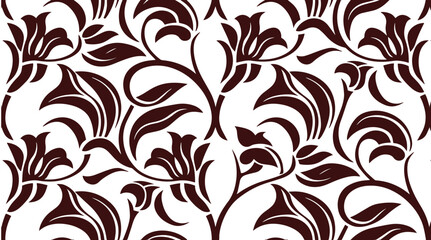 seamless floral pattern with leaves 