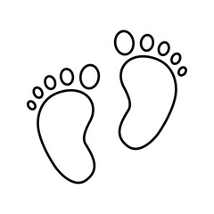 Baby footprints icon