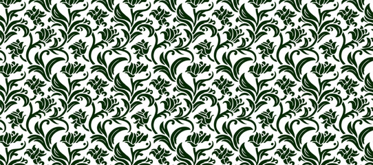 seamless floral pattern with leaves 