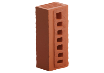 Solid clay bricks used for construction,Old red brick isolated on a transparent or white background