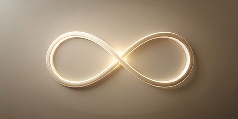 Fototapeta premium Minimalist Circle Infinity Logo Design: Abstract Connection Symbol, Endless Loop, Circular Pattern