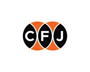 CFJ logo design vector template. CFJ