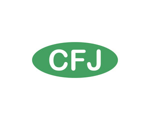 CFJ logo design vector template. CFJ
