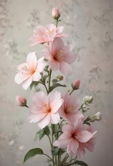 Delicate pastel blooms on textured paper backdrop, paper, beauty, peaceful