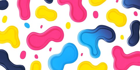 Abstract colorful blob shapes pattern.