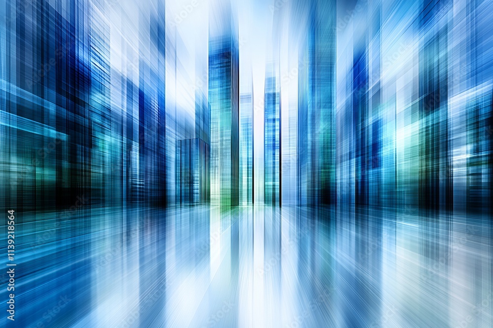 Poster abstract city skyline with motion blur effect.