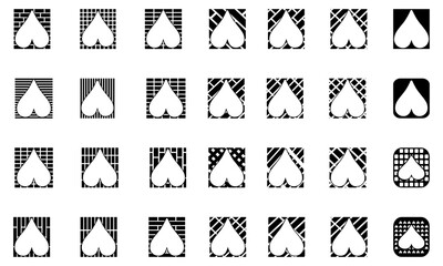 Heart love icon collection